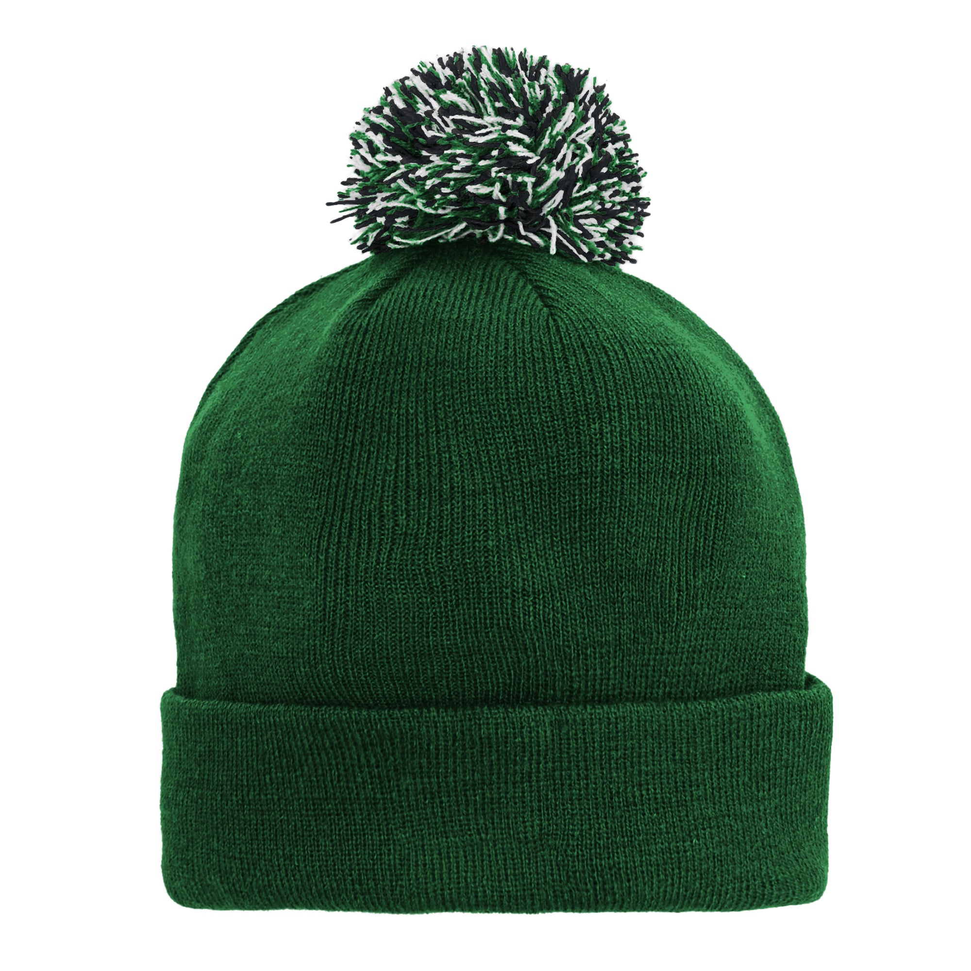 Bonnet tricoté à revers vert New York Jets pour enfant, avec pompon