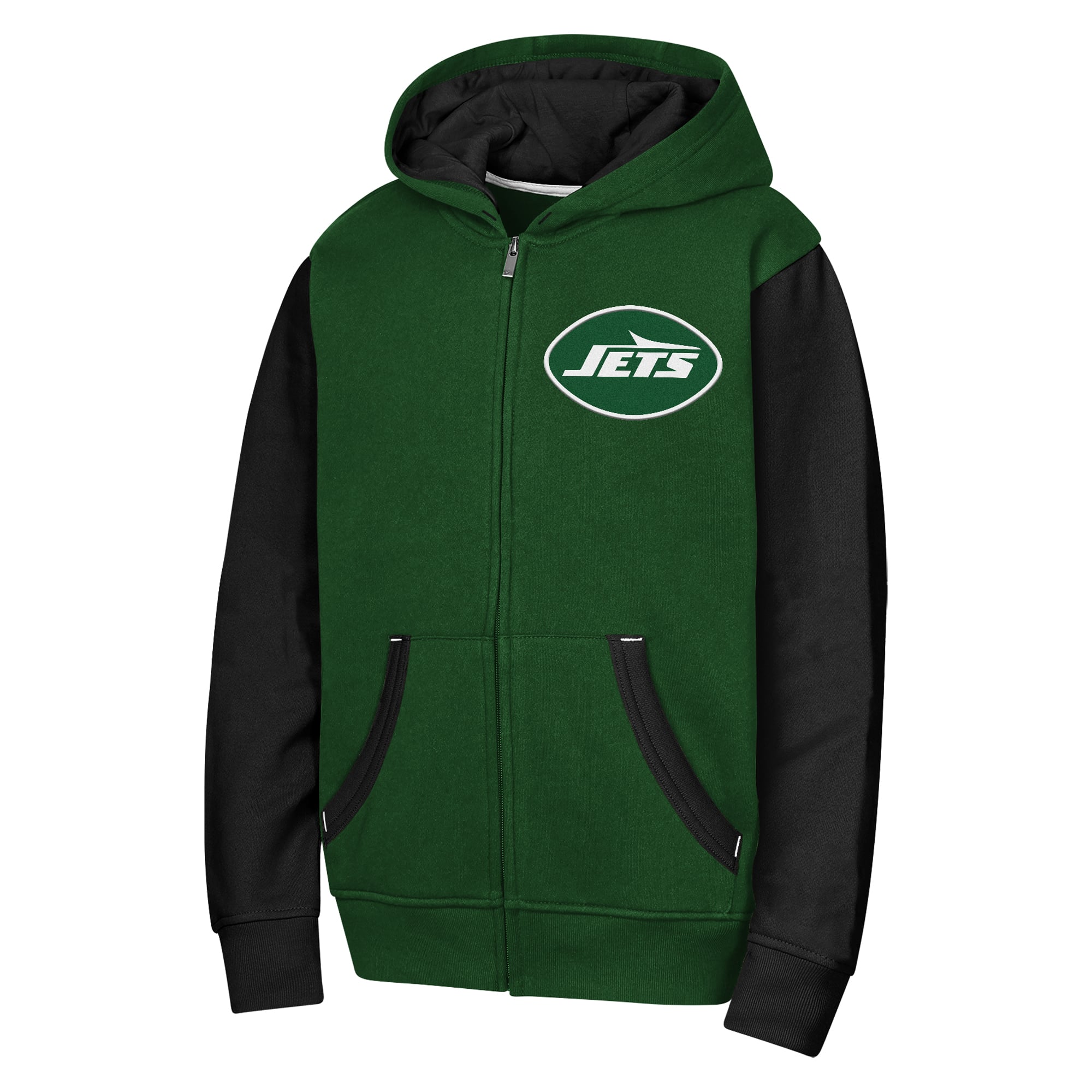 Sweat à capuche zippé vert New York Jets Stadium pour jeunes de la marque Outerstuff