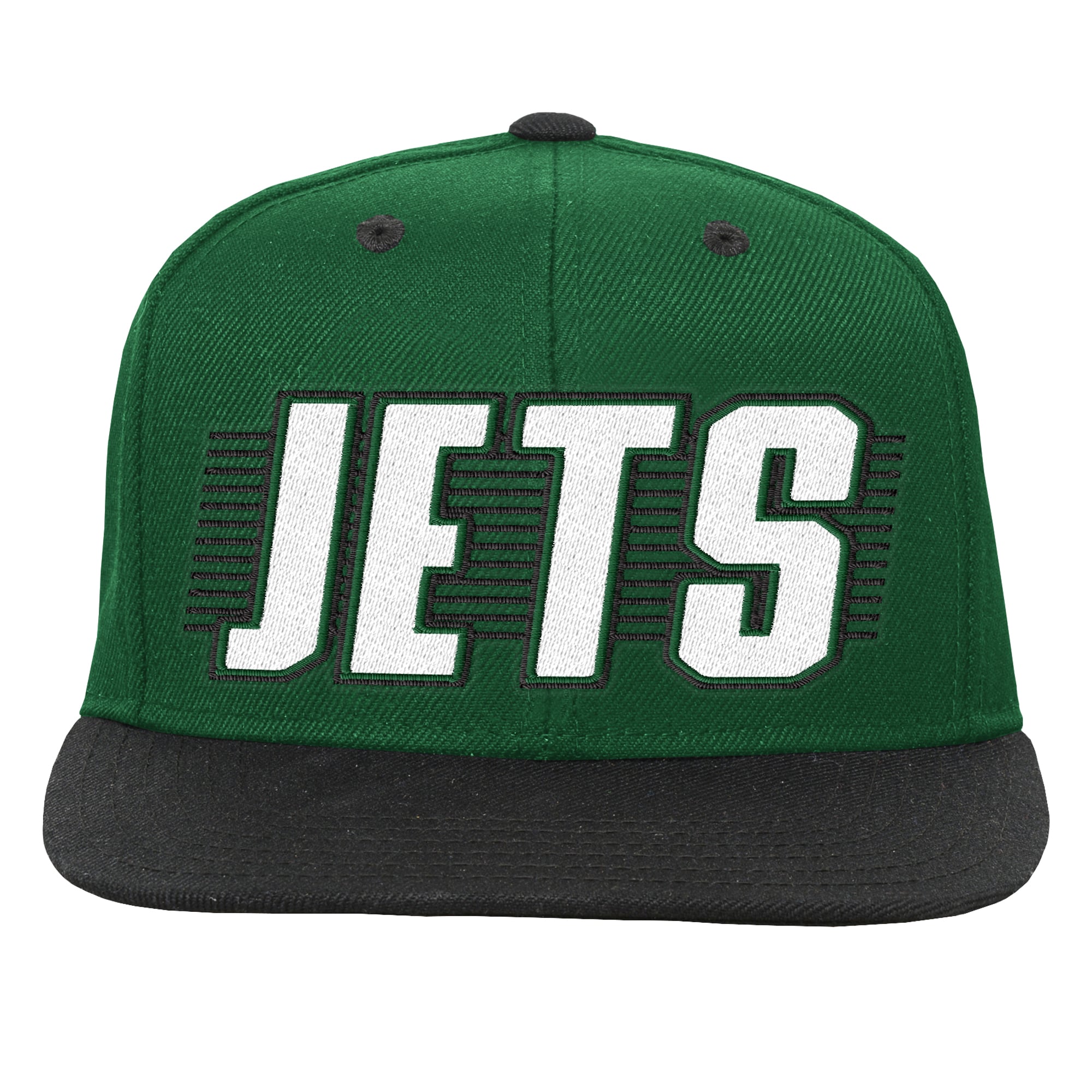 Casquette snapback verte et noire New York Jets pour jeunes Outerstuff