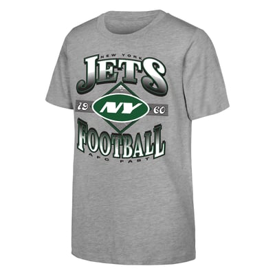  New York Jets Outerstuff Youth NFL Of Days Past T-Shirt - Heather Gray