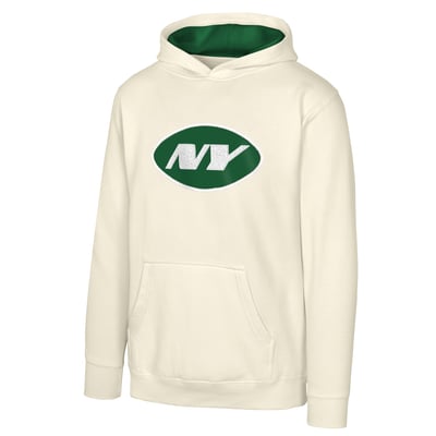 New York Jets Outerstuff Youth Prime Pullover Hoodie - Natural
