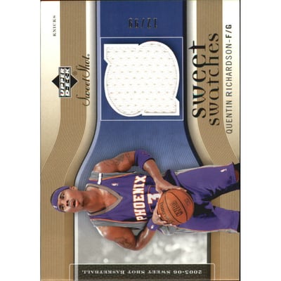 2005-06 Sweet Shot Sweet Swatches Gold #QR Quentin Richardson/99