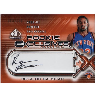 2006-07 SP Game Used Rookie Exclusive Autographs #BA Renaldo Balkman