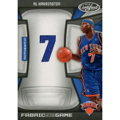 2009-10 Certified Fabric of the Game Jersey Number #87 Al Harrington/25