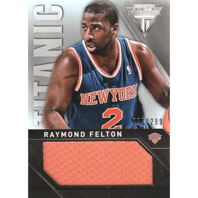 2013-14 Panini Titanium Titanic Threads Jumbo #69 Raymond Felton/299