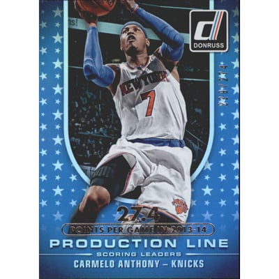 2014-15 Donruss Production Line Scoring Stat Line Season #2 Carmelo Anthony/274