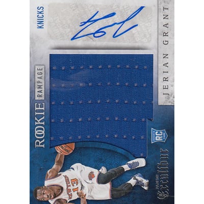 2015-16 Panini Excalibur Rookie Rampage Jumbo Jersey Autographs #24 Jerian Grant