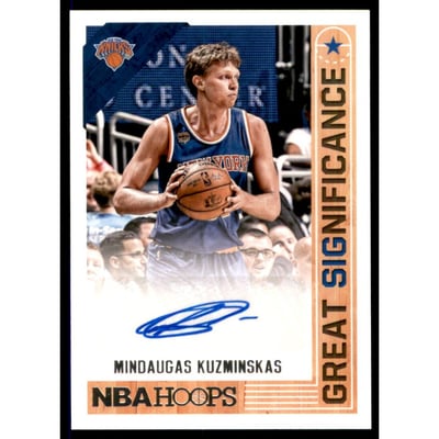 2017-18 Hoops Great SIGnificance Autographs #37 Mindaugas Kuzminskas
