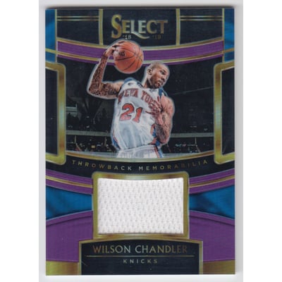 2018-19 Select Throwback Memorabilia Prizms Purple #36 Wilson Chandler