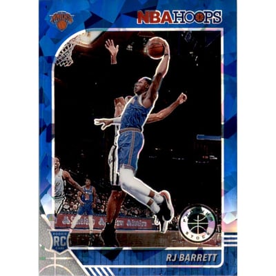 2019-20 Hoops Premium Stock Prizms Blue Cracked Ice #201 RJ Barrett