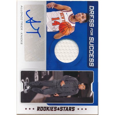 2019-20 Panini Chronicles Dress for Success Jersey Autographs Red #19 Allonzo Trier