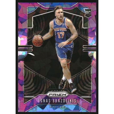 2019-20 Panini Prizm Prizms Purple Ice #284 Ignas Brazdeikis