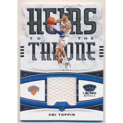 2020-21 Crown Royale Heirs to the Throne Materials #27 Obi Toppin