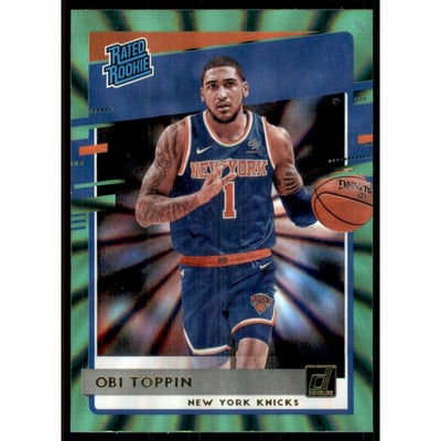 2020-21 Donruss Holo Green Laser #229 Obi Toppin RR
