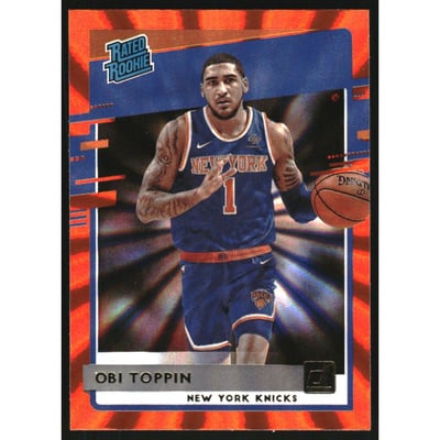 2020-21 Donruss Holo Orange Laser #229 Obi Toppin RR