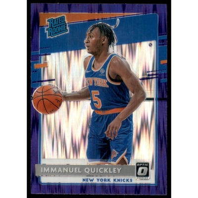 2020-21 Donruss Optic Purple Shock #175 Immanuel Quickley RR