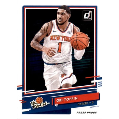 2020-21 Donruss The Rookies Press Proof #4 Obi Toppin
