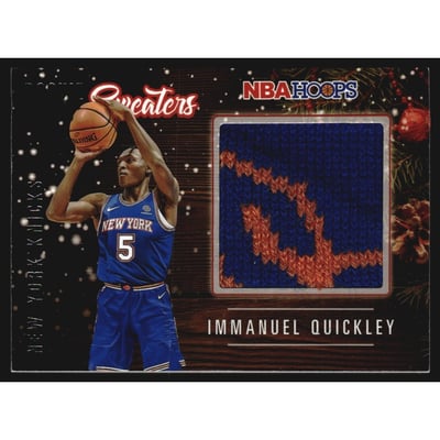 2020-21 Hoops Rookie Sweaters #18 Immanuel Quickley