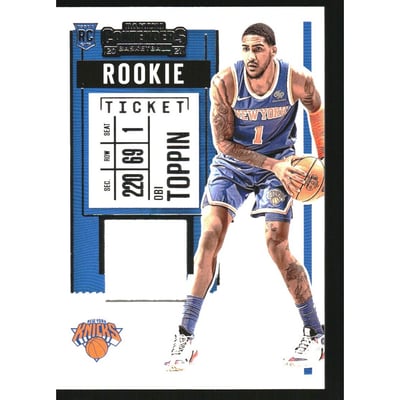 2020-21 Panini Contenders Rookie Ticket Swatches #35 Obi Toppin