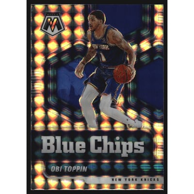 2020-21 Panini Mosaic Blue Chips Mosaic #10 Obi Toppin