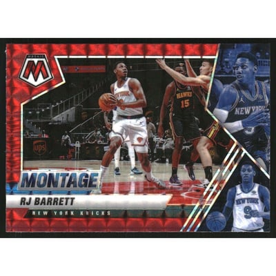 2020-21 Panini Mosaic Montage Mosaic Red #14 RJ Barrett