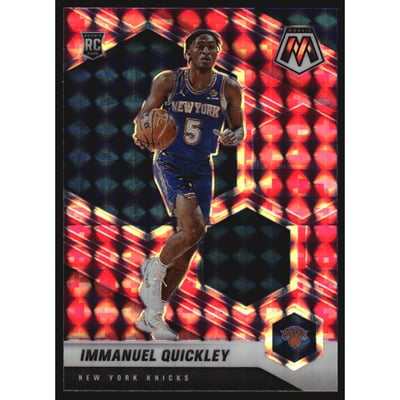2020-21 Panini Mosaic Mosaic Camo Pink #208 Immanuel Quickley