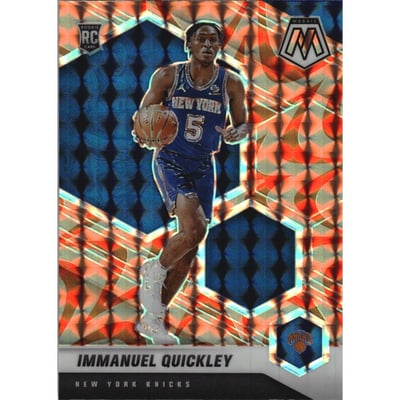 2020-21 Panini Mosaic Mosaic Reactive Orange #208 Immanuel Quickley