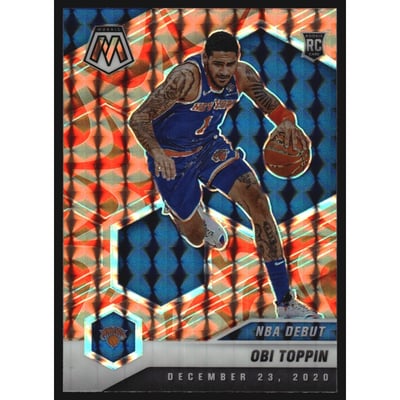 2020-21 Panini Mosaic Mosaic Reactive Orange #273 Obi Toppin