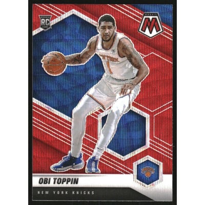 2020-21 Panini Mosaic Mosaic Red Wave #220 Obi Toppin