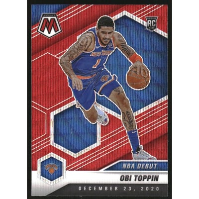 2020-21 Panini Mosaic Mosaic Red Wave #273 Obi Toppin