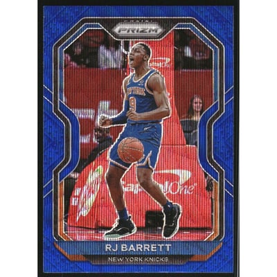 2020-21 Panini Prizm Prizms Blue Wave #241 RJ Barrett