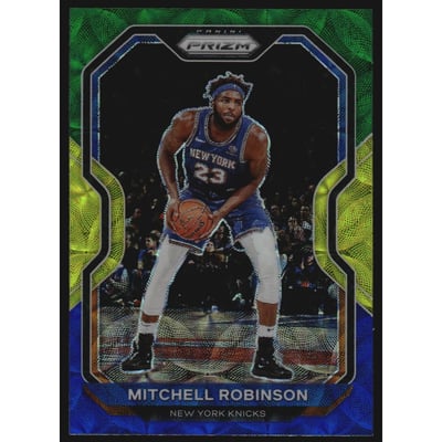 2020-21 Panini Prizm Prizms Choice Blue Yellow and Green #170 Mitchell Robinson