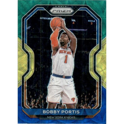 2020-21 Panini Prizm Prizms Choice Blue Yellow and Green #221 Bobby Portis