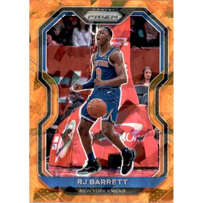 2020-21 Panini Prizm Prizms Orange Ice #241 RJ Barrett