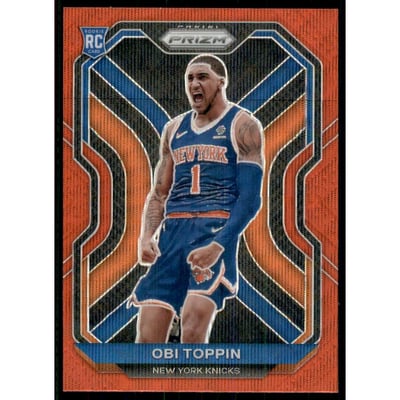 2020-21 Panini Prizm Prizms Ruby Wave #280 Obi Toppin