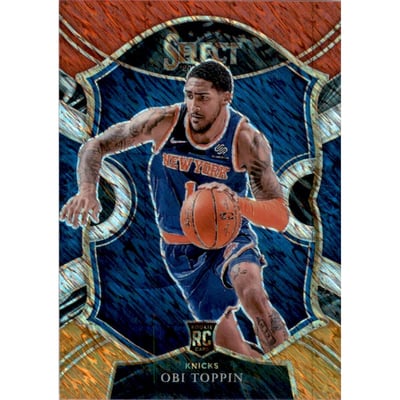 2020-21 Select Prizms Red White Orange Shimmer #68 Obi Toppin
