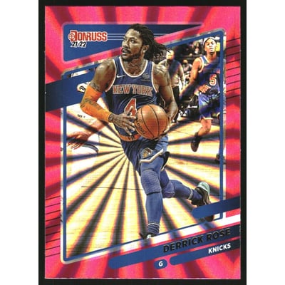 2021-22 Donruss Holo Pink Laser #45 Derrick Rose