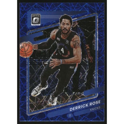 2021-22 Donruss Optic Blue Velocity #127 Derrick Rose