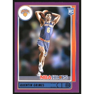 2021-22 Hoops Purple #206 Quentin Grimes
