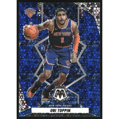 2021-22 Panini Mosaic Mosaic Fast Break Blue #106 Obi Toppin