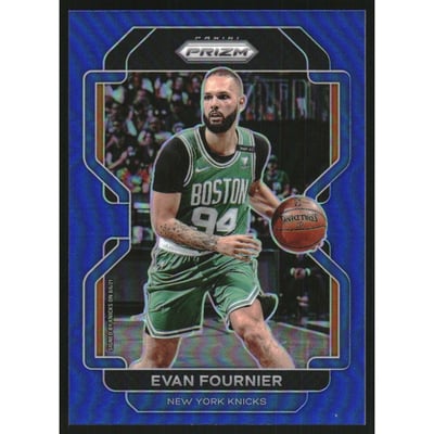 2021-22 Panini Prizm Prizms Blue #153 Evan Fournier