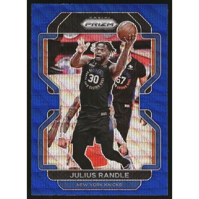2021-22 Panini Prizm Prizms Blue Wave #85 Julius Randle