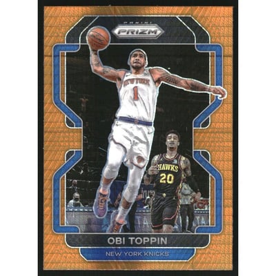 2021-22 Panini Prizm Prizms Factory Set Orange Hyper #141 Obi Toppin