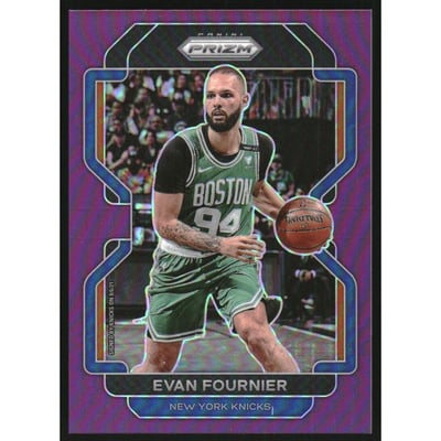 2021-22 Panini Prizm Prizms Purple #153 Evan Fournier