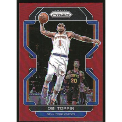 2021-22 Panini Prizm Prizms Red #141 Obi Toppin