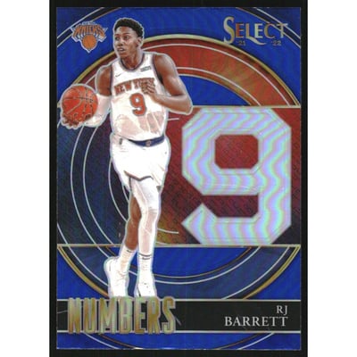 2021-22 Select Numbers Prizms Blue #13 RJ Barrett