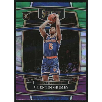 2021-22 Select Prizms Green White Purple #24 Quentin Grimes