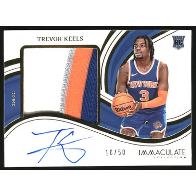 2022-23 Immaculate Collection Premium Patch Autographs #57 Trevor Keels/50
