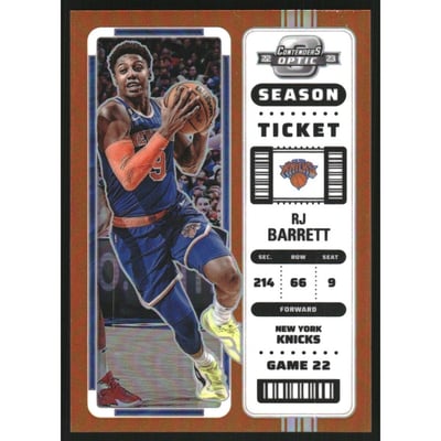 2022-23 Panini Contenders Optic Orange #25 RJ Barrett
