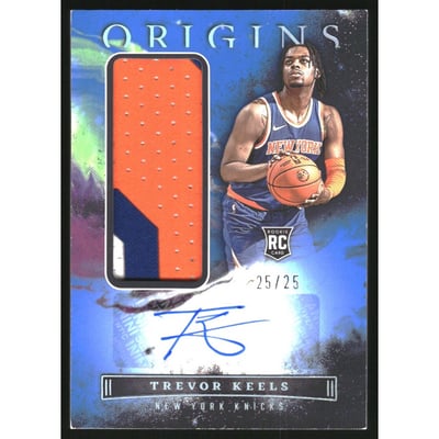 2022-23 Panini Origins Rookie Jersey Autographs Blue #10 Trevor Keels